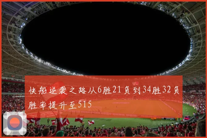 快船逆袭之路从6胜21负到34胜32负胜率提升至515